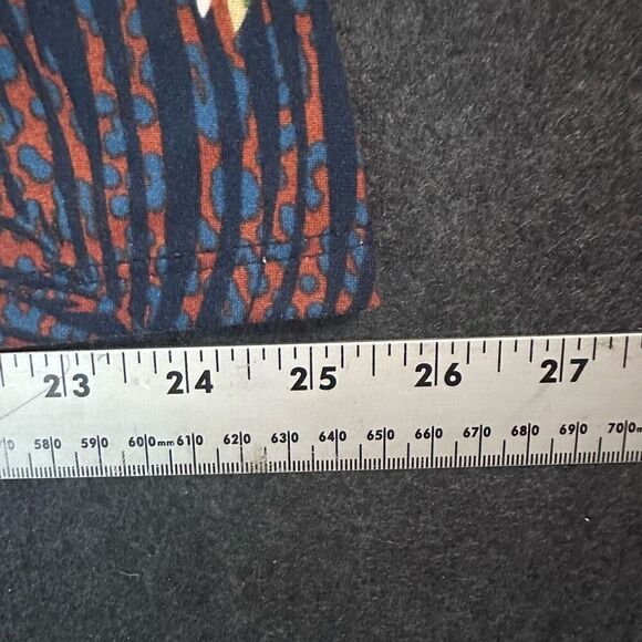 Scarlett Tropical Floral Print U-Neck Cutout Sleeve Blouse Womens XL Blue Cottag - Picture 11 of 11